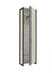 Прихожая в коридор современная Техно ЛД №1 Дуб Крафт Белый Черный