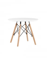 Детский стол Eames DSW белый, ножки массив бука