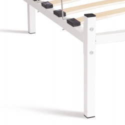 Кровать двуспальная из металла Bruno металл, 160*200 см, белый