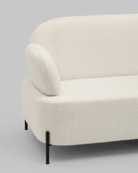 Белый диван Кэнди ткань букле белый