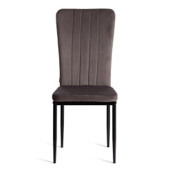 Мягкий стул VERTER (mod. BC577-DC) металл, флок, 41 х 52 х 95 см, Dark grey (темно-серый) HLR24 / черный