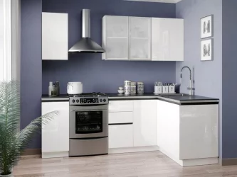 Тумба кухонная угловая 1000 (правая) Шервуд ЛД 281.090.000.144 Белый Белый глянец