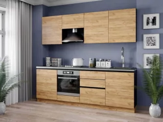 Шкаф кухонный 600 горизонтальный Шервуд ЛД 281.710.000.044 Черный Дуб золотой