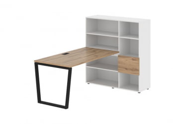 Рабочая станция EDIS EVRST 1215 Дуб Денвер светлый Черный Белый