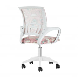 Кресло детское ТопЧаирс Симпле СН ДЖуниор принт Уникорнс пластик белый / TopChairs Simple SN Junior Unicorns