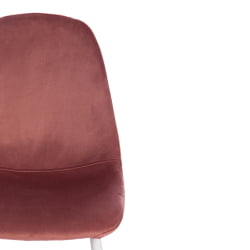 Стул BREEZE (mod. 4724) вельвет/металл, 44 х 53 х 87 см, Coral (коралловый) HLR44 / белый
