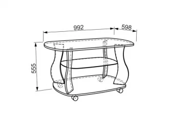 Стол журнальный Барон №2 модуль 01 Венге
