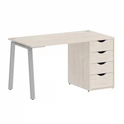 Стол письменный HOME OFFICE VR.SP-3-138.4.A Денвер Светлыый/Серый металл