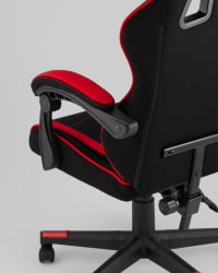 Кресло спортивное TopChairs Shadow ткань черно-красный