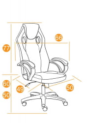 Кресло RACER GT MILITARY кож/зам/ткань, серый/серый, TW 12