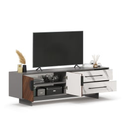 Тумба ТВ 1800 Вилена ЛД 138.140.000 Оникс Серый/Орех/Монте белый