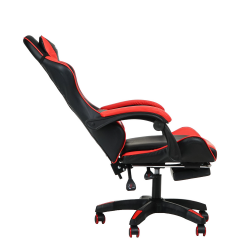 Кресло 1206 KINGQUEEN цвет черный/красный с массажем 1206-black-red-mass