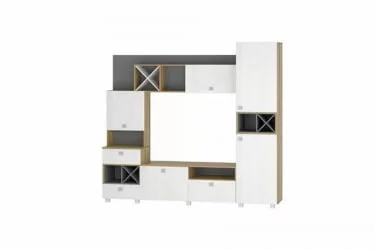 Стенка Сканди Ясень Анкор Светлый Дуб Крафт Золотой