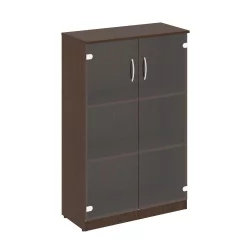 Шкаф средний широкий (2 средние двери стекло) NOVA S В.СТ-2.4 Венге Цаво