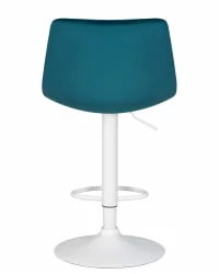 Стул барный DOBRIN TAILOR WHITE Морской волны велюр MJ9-99