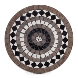 Стол для дачи Secret de Maison ROMEO (mod. PL08-7451RV) металл, 60*72см, белый/плитка калейдоскоп