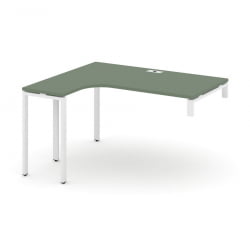 Стол-надставка на опорную тумбу (левый) CONCEPT CN.OSAN-003(L) Дуб Винченцо Белый