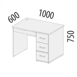 Стол для школьника Эверест 500.26 Дуб Кронберг/Белый шпон