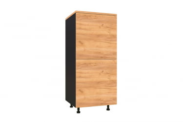 Тумба кухонная 600 высокая Шервуд ЛД 281.950.000.018 Черная Дуб золотой