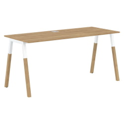 Стол письменный Forta FST 1567 Дуб Гамильтон Белый премиум