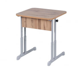 Парта одноместная эргономичная (рост 3-7) Серый/Металл Серый