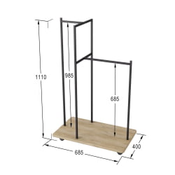 Вешалка на колёсиках Стик Дуб сонома