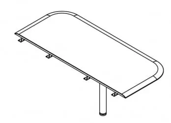Приставка для рабочей станции WKD 166 Дуб сонома