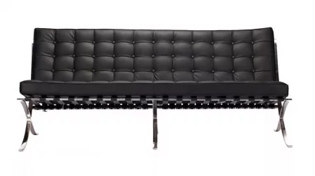 Диван трехместный Everprof Barcelona - 3 экокожа Черный