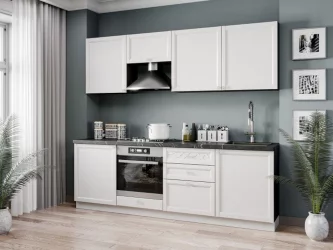 Кухонный гарнитур Джулия №7 Черный Белый