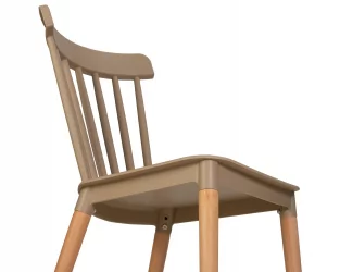 Стул обеденный DOBRIN THEO ножки светлый бук бежевый GR-03