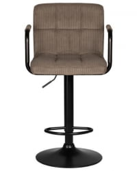 Стул барный DOBRIN KRUGER ARM BLACK (какао вельвет (LAR-E2041-05)) 2 шт