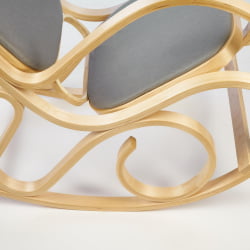 Кресло-качалка mod. AX3002-2 ткань светло-серая 2022