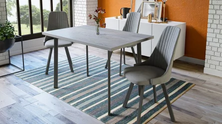 Стол обеденный Невада (паук) Навара/Графит