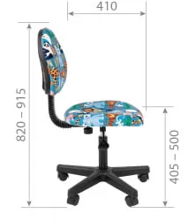 Детское кресло CHAIRMAN ТИН (Kids) 104 черный пластик Crazy