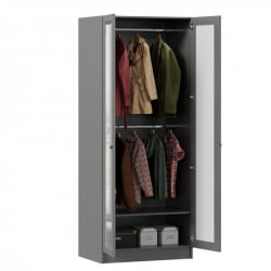 Шкаф двухстворчатый с двумя зеркалами Амели ЛД 642.840.000 Оникс серый