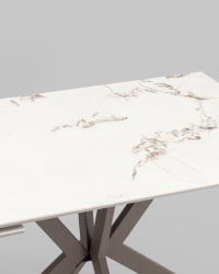 Стол раскладной Marmer 120-180*80*76 см керамика капучино