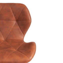 Стул STUTTGART (mod. 74) / 1 шт. в упаковке экокожа/дерево береза/металл, 50 х 47 х 73 см, античный коричневый RH02-13/натуральный