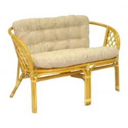 Диван Багама 2х местный, подушки светлые Bahama7 мед