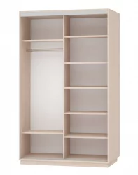 Шкаф-купе двухдверный Экспресс Дуо 1400х2200h Улица/Дуб молочный