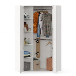 Угловой гардеробный шкаф Милтон ЛД 537.040.000 Белый