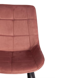 Стул ABRUZZO ( mod. 8060 ) металл/вельвет, 52 х 63 х 85 см, коралловый (HLR 44)/черный