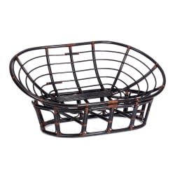 Диван MAMASAN/МАМАСАН 23/02 W /с подушкой/ подушка 182х119 см, 169х102х80 см, Antique brown (античный черно-коричневый), ткань, оранжевый, С 23