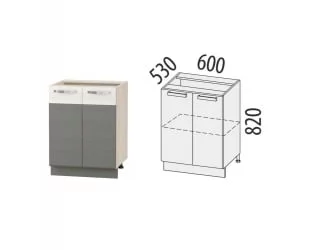 Напольный шкаф Графит 74.58 Сосна Астрид/Ваниль/Графит