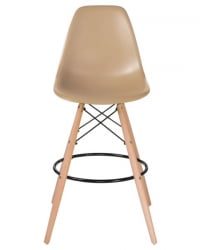 Стул барный DOBRIN DSW BAR (ножки светлый бук, цвет сиденья бежевый (GR-03)) 2 шт