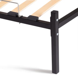 Кровать двуспальная из металла Bruno металл, 160*200 см, черный