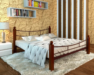 Кровать 120 на 190 София Lux plus 1200х1900 Коричневая