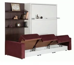 Мебель-трансформер Смарт 1 3-в-1 1400 левый Белая шагрень