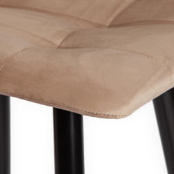 Барный стул CHILLY (mod.7095б) ткань/металл, 53х44х104 см, высота до сиденья 76 см, бежевый barkhat 5/черный