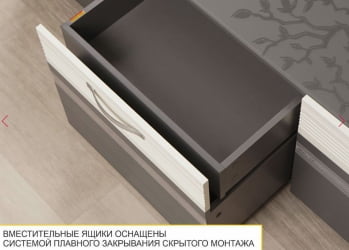 Шкаф для одежды с полками и штангой (лев/прав) Графит 604.16