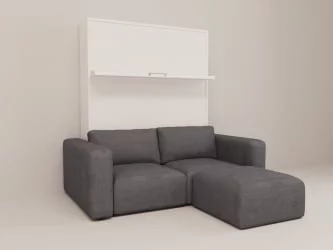 Диван-кровать трансформер Смарт 1 с пуфом К 1600 Венге